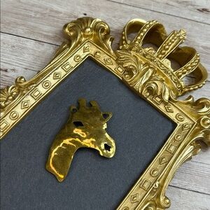 Vintage Brass Giraffe Brooch